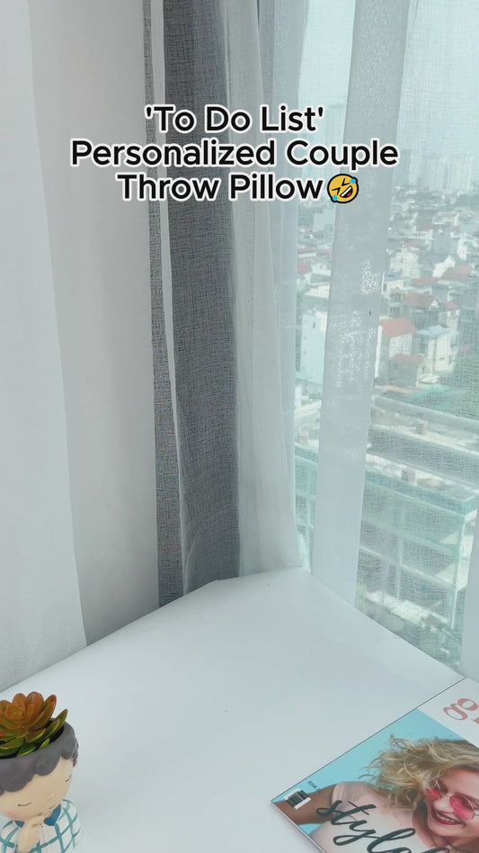 Liste de choses à faire - Coussin décoratif personnalisé pour couple