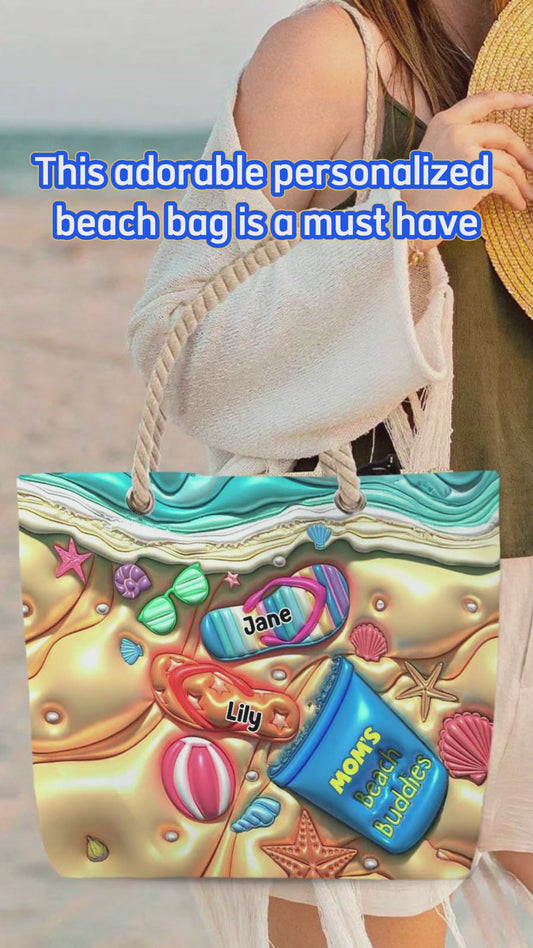 Sac de plage personnalisé pour grand-mère - Les amis de plage de mamie