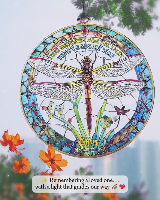Your Memories Are The Light That Leads My Way - Personalized Memorial Window Hanging Suncatcher Ornament