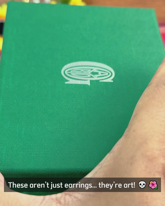 Floral Skull - Personalized Skull Earrings