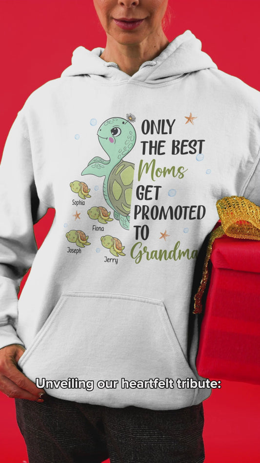 Seules les meilleures mamans deviennent grand-mères - T-shirt et sweat à capuche personnalisés pour grand-mère