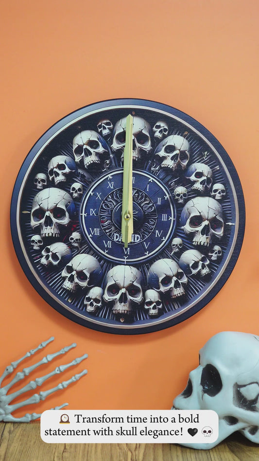 Horloge crâne - Horloge murale crâne personnalisée