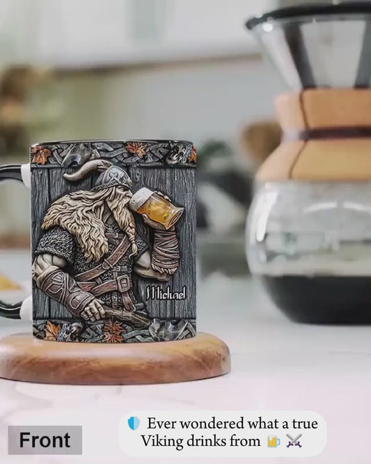 Mug Viking personnalisé avec motif de bière