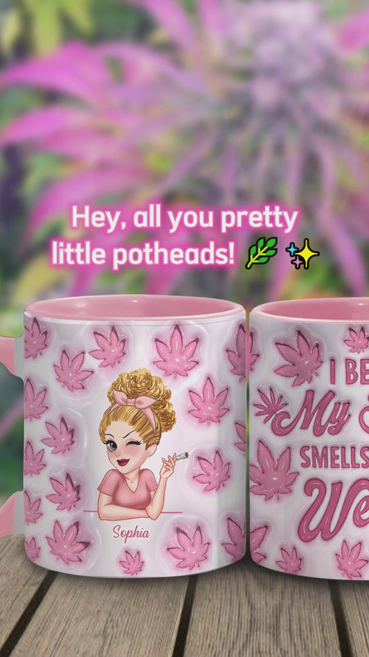 Je parie que mon âme sent le cannabis - Mug personnalisé à motif cannabis