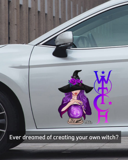 The Witch Is In - Personalized Witch Decal Die Cut