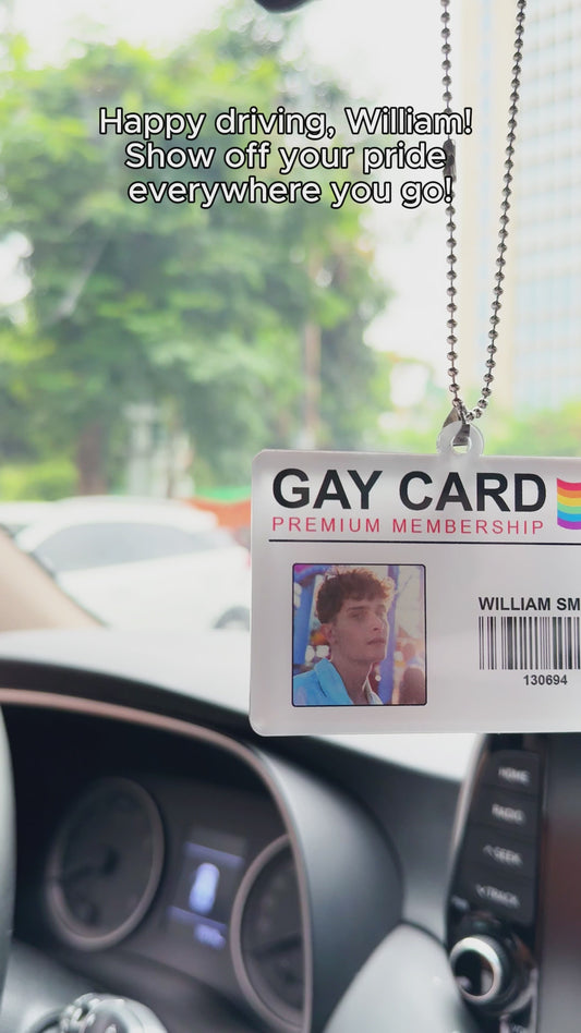 Carte de membre gay Premium à vie - Ornement de voiture personnalisé pour le soutien LGBT