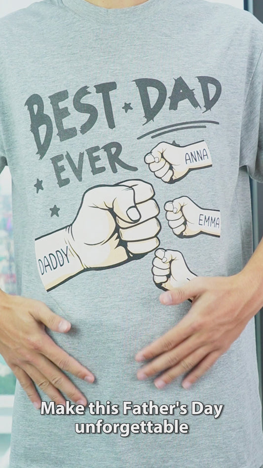 Meilleur papa du monde - T-shirt et sweat à capuche personnalisés pour papa