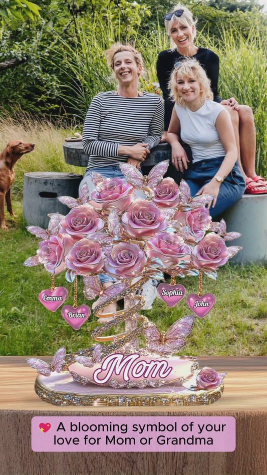 Meilleure maman du monde - Plaque acrylique personnalisée « Mère » en forme de carte de vœux