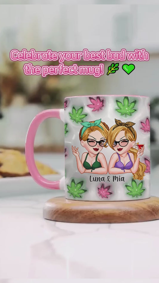 Meilleurs potes pour toujours - Mug personnalisé avec motif cannabis