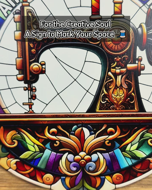 Your Name's Sewing Room - Personalized Sewing Custom Shaped Wood Sign