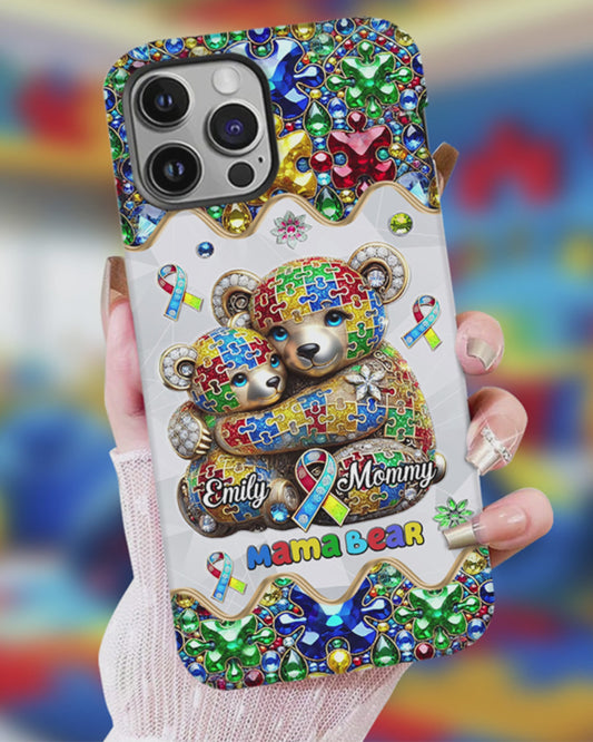 Mama Bear - Personalized Autism Awareness Full Print Phone Case