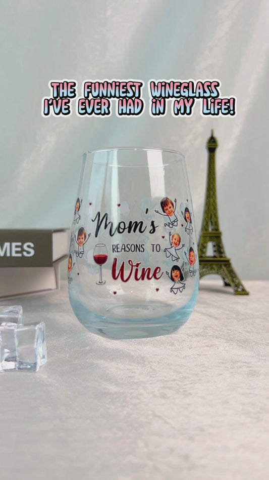 Le bon sens de maman pour le vin - Verre à vin personnalisé pour la fête des mères.