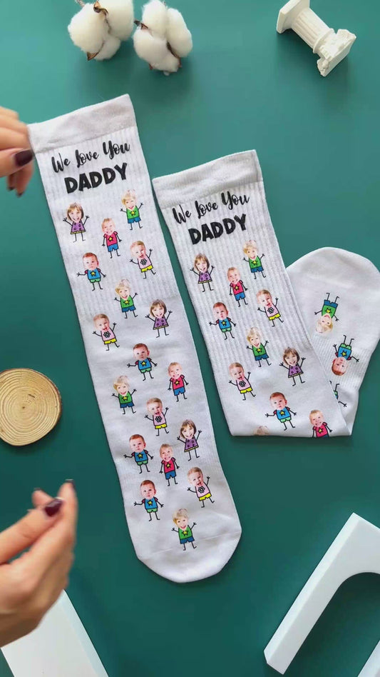 We Love You - Personalized Father Socks