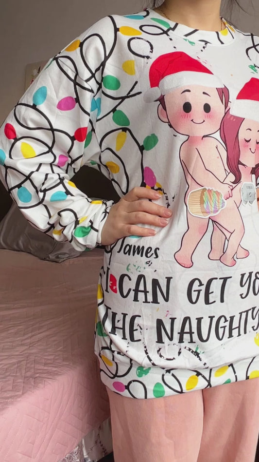 Je peux te faire inscrire sur la liste des vilains - cadeau pour mari, femme, petit ami, petite amie - Pull moche personnalisé