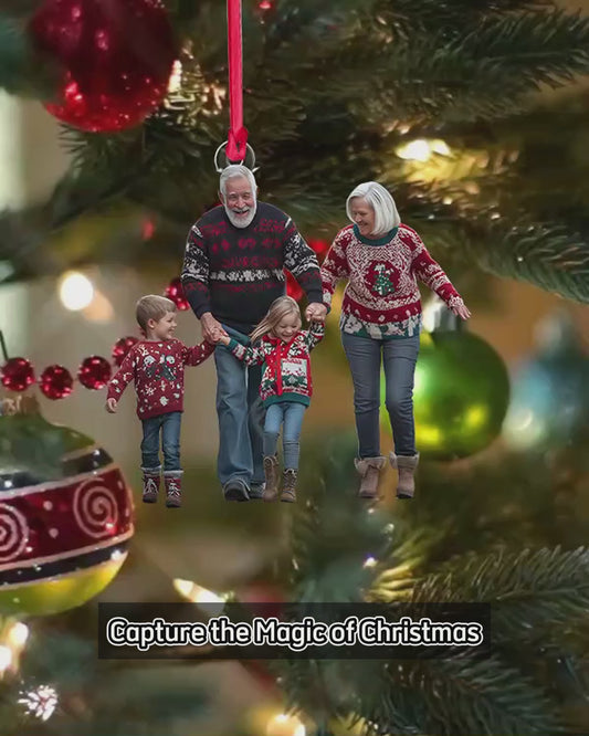 Ornement photo personnalisé - Ornement familial personnalisé de forme personnalisée