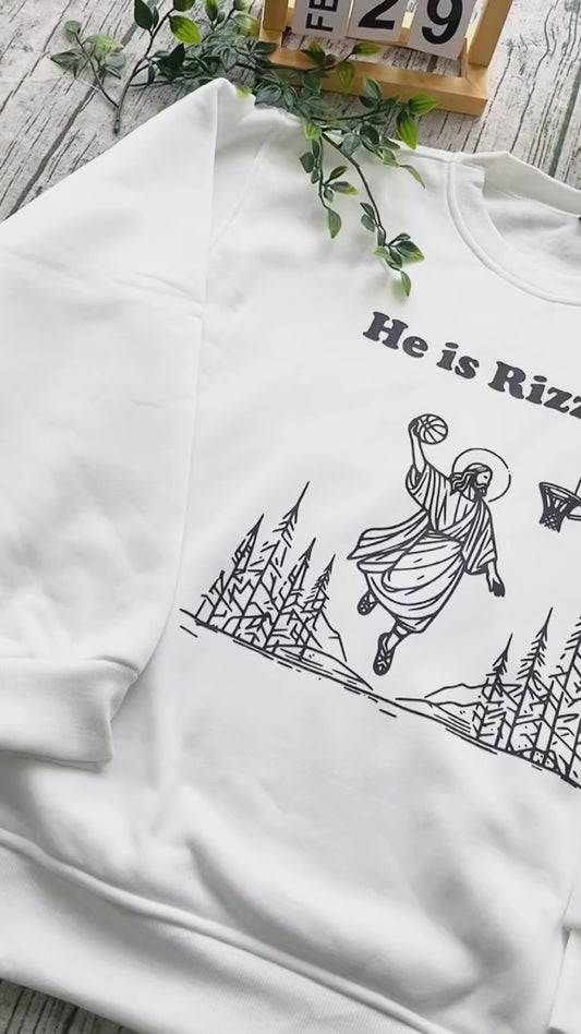 He Is Rizzin - Basketball T-shirt And Hoodie
