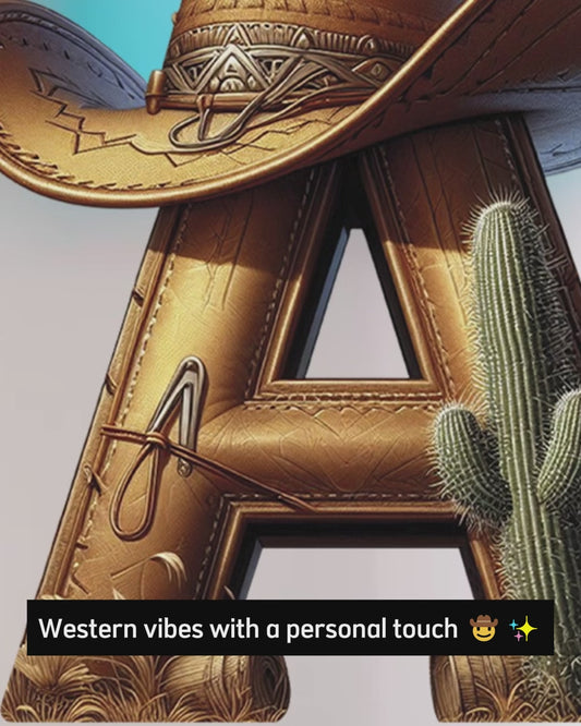 Western Letters - Personalized Ornament
