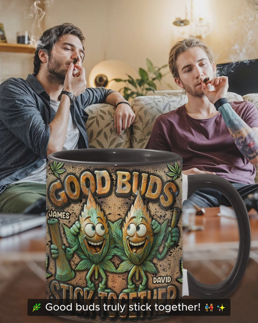 Good Buds Stick Together - Personalized Weed Accent Mug