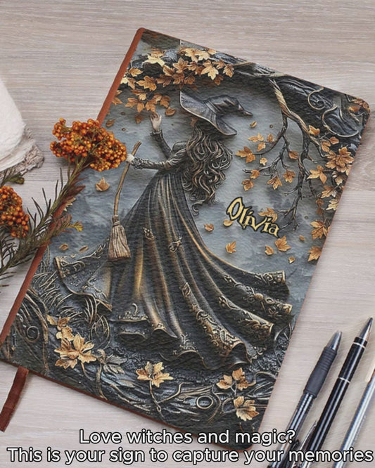 Beautiful Witch - Personalized Witch Leather Journal