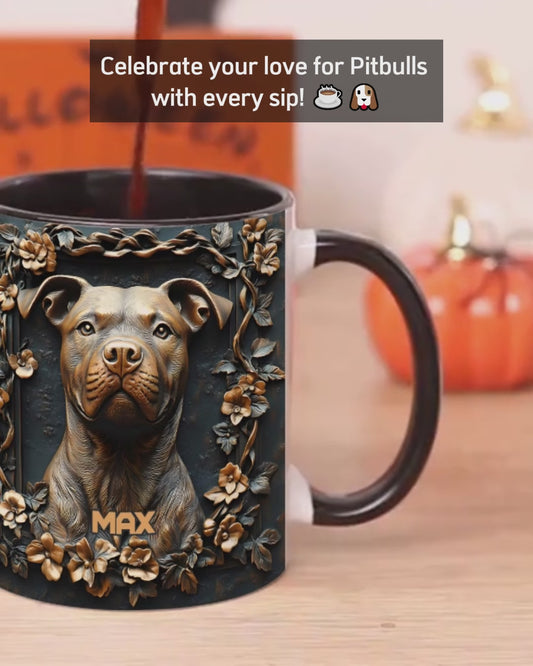 Strong Pitbull - Personalized Dog Accent Mug