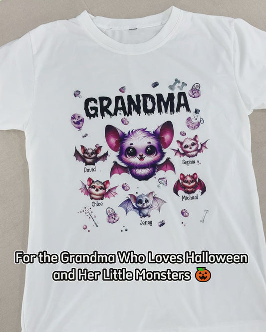 Grandma Of Littel Monsters - Personalized Grandma T-shirt And Hoodie