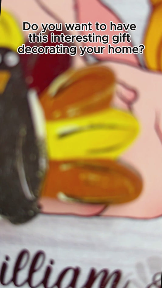 « La maison, c'est là où je suis avec toi » - Panneau en bois interchangeable et personnalisé pour couple