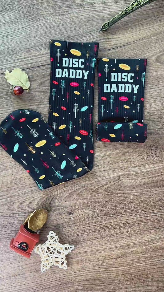 Papa Disc - Cadeau de disc golf pour papa, grand-mère, grand-père, maman - Chaussettes personnalisées