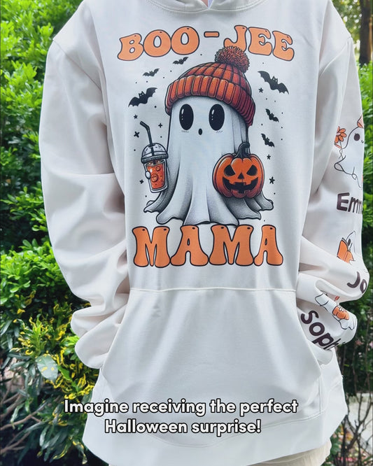 Halloween Boo Jee Mama - Personalized Mother All Over Shirt