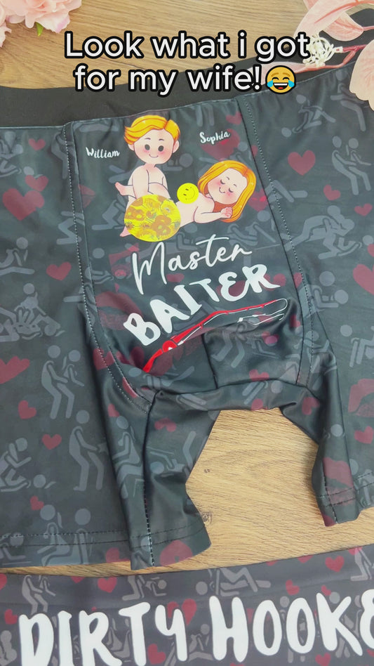Master Baiter Dirty Hooker - Personalized Fishing Women Briefs & Men Boxer Briefs