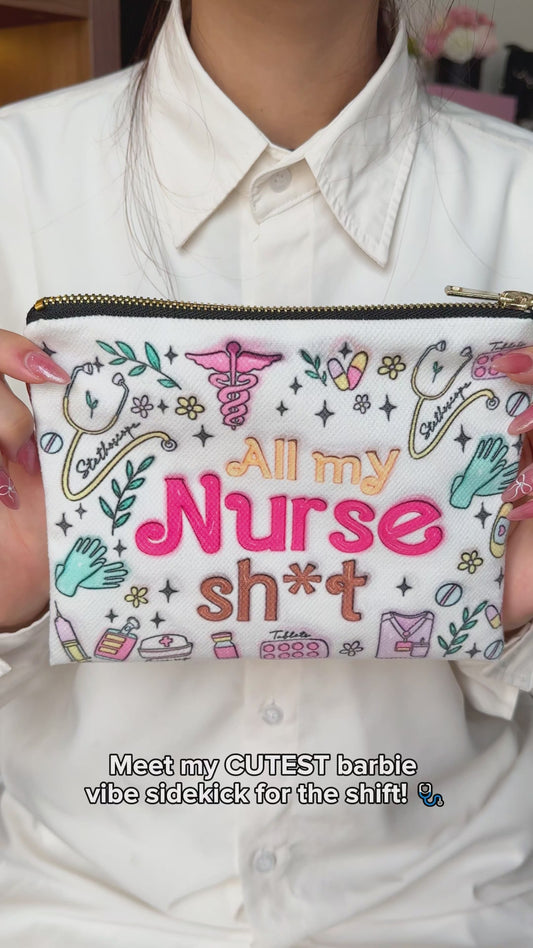 Tout mon matériel d'infirmière - Pochette d'infirmière personnalisée
