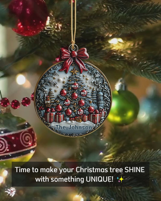 Joyeux Noël - Ornement de Noël personnalisé pour la famille