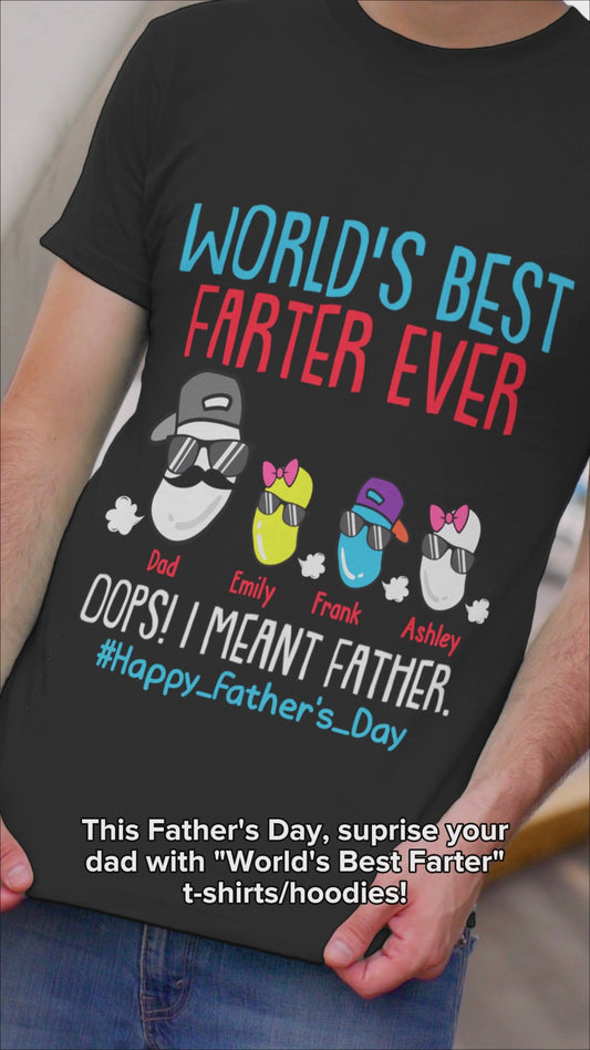 Le meilleur péteur du monde… euh, je veux dire, papa ! – T-shirt et sweat à capuche personnalisés pour papa