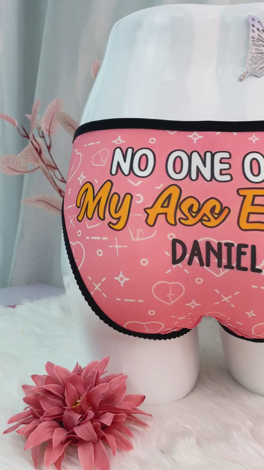 Personne ne possède mes fesses sauf toi - Culottes personnalisées pour couples avec bordure en dentelle