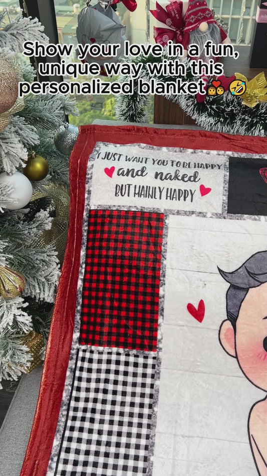 I Love You - Personalized Blanket