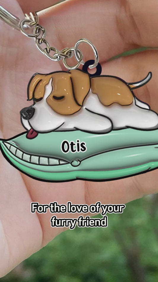 J'aime mes chiens - Porte-clés chien personnalisé