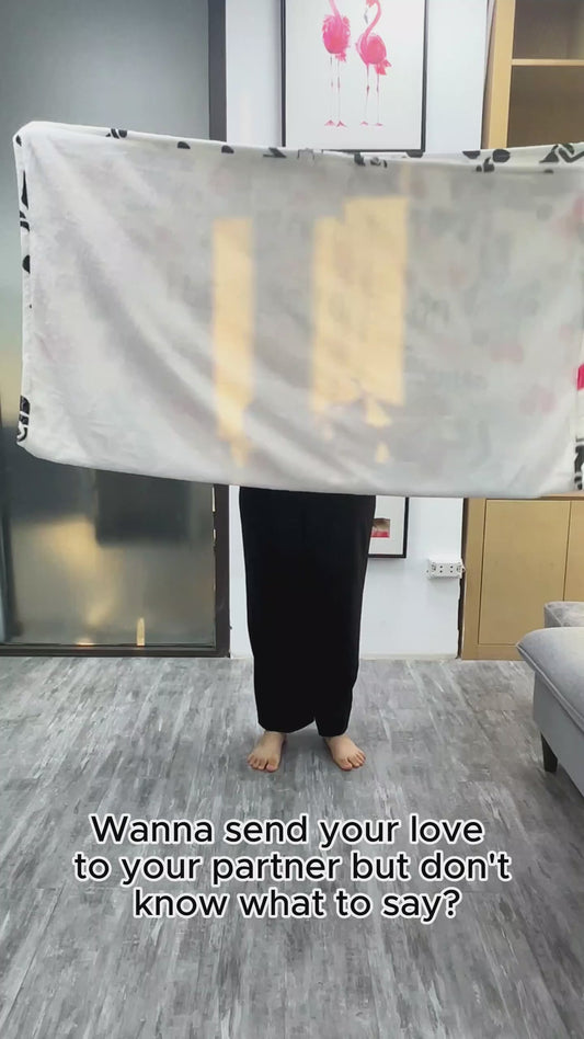 I Love You - Personalized Couple Blanket