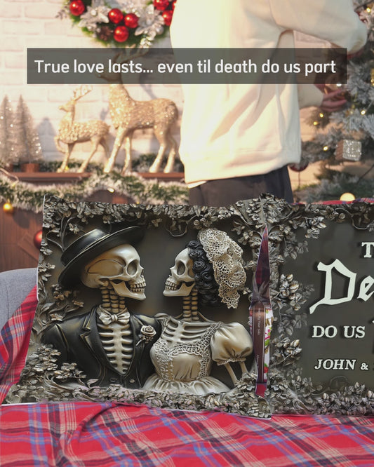 Til Death Do Us Part - Personalized Couple Throw Pillow