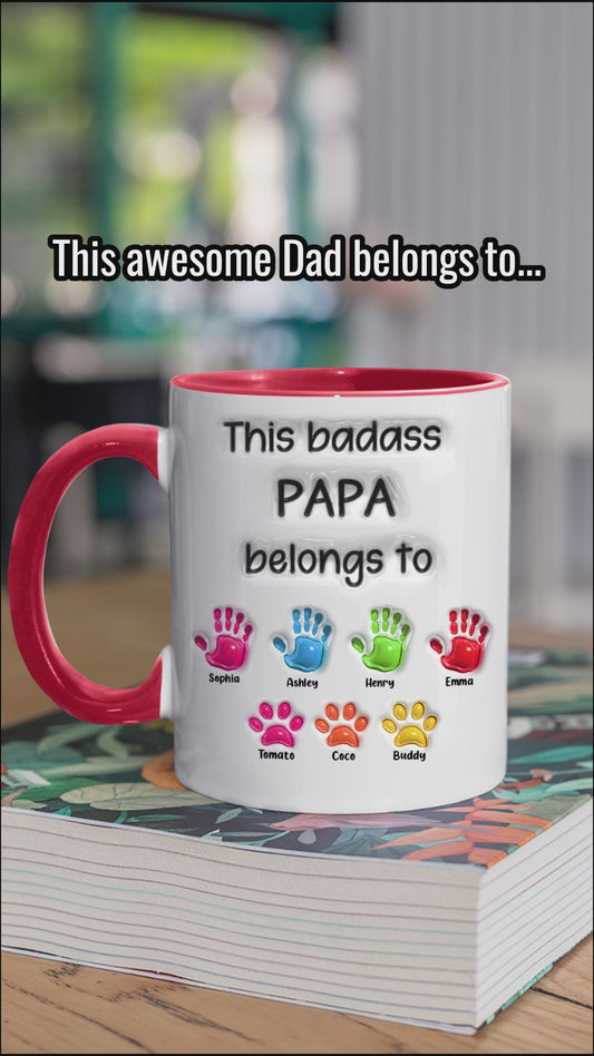 Ce papa appartient à - Mug personnalisé pour papa