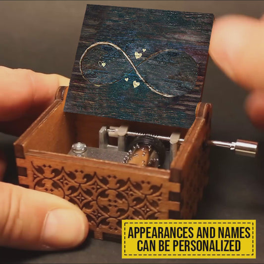 Side By Side - Gift for mom, grandma, daughter, son, granddaughter, grandson - Personalized Hand Crank Music Box