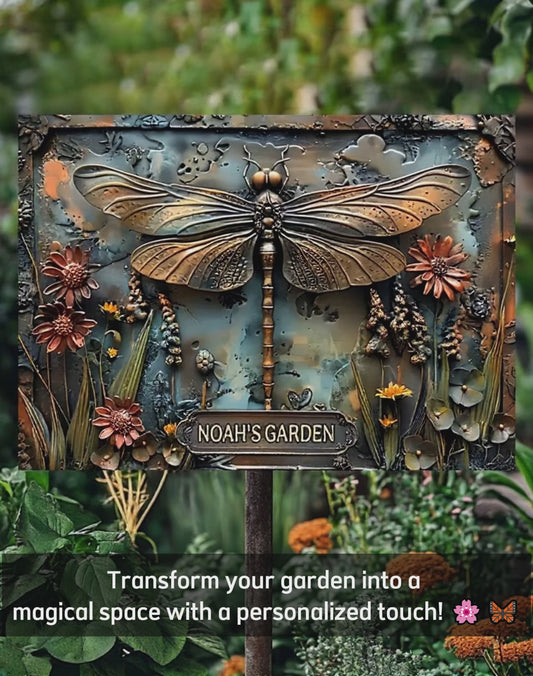 The Little Garden - Personalized Gardening Rectangle Metal Sign