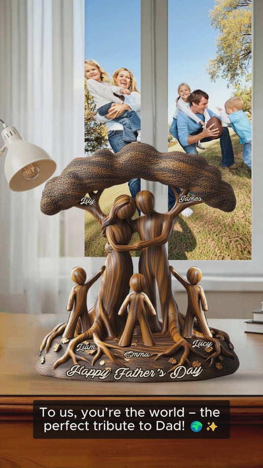 Tu es notre monde - Plaque personnalisée pour papa