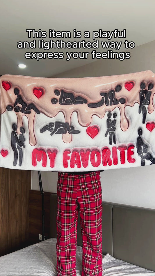 My Favorite Thing To Do Is You - Personalized Couple Blanket