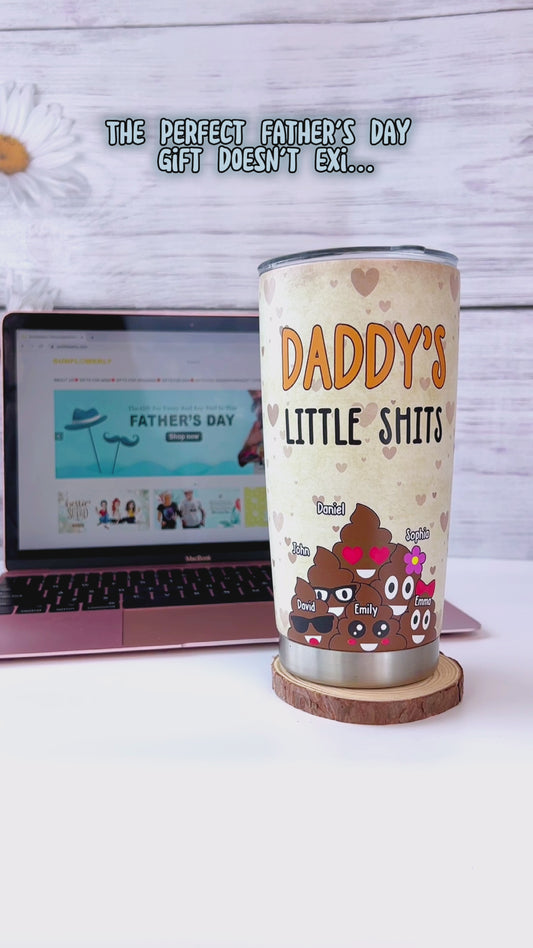 Dad's Little Cuties - Gift for dad, grandma, grandpa, mom, uncle, aunt - Personalized Tumbler