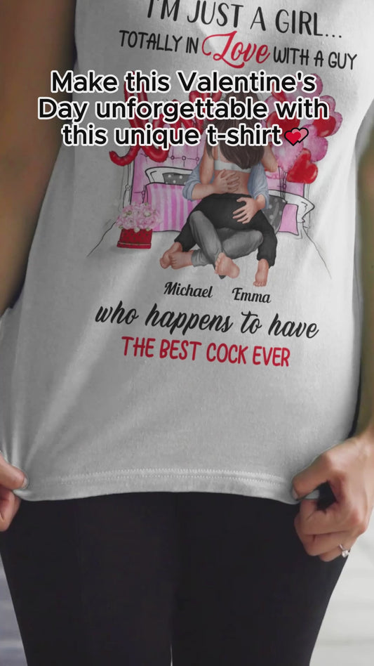 Je suis juste une fille amoureuse d'un garçon - T-shirt et sweat à capuche personnalisés pour couples