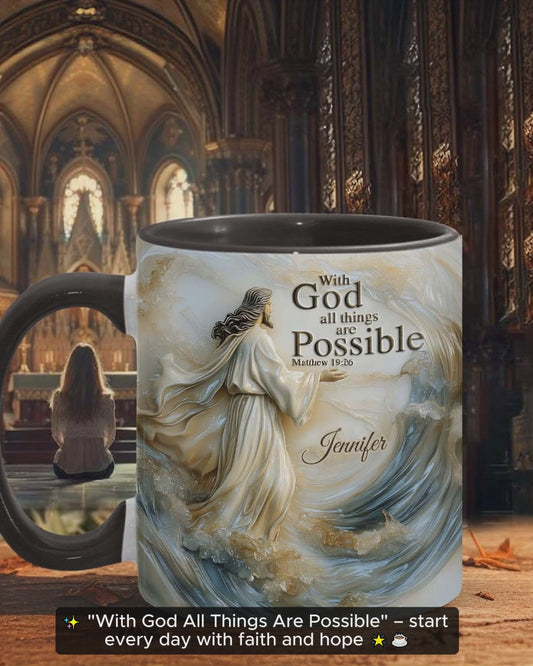 Avec Dieu, tout est possible - Mug chrétien personnalisé