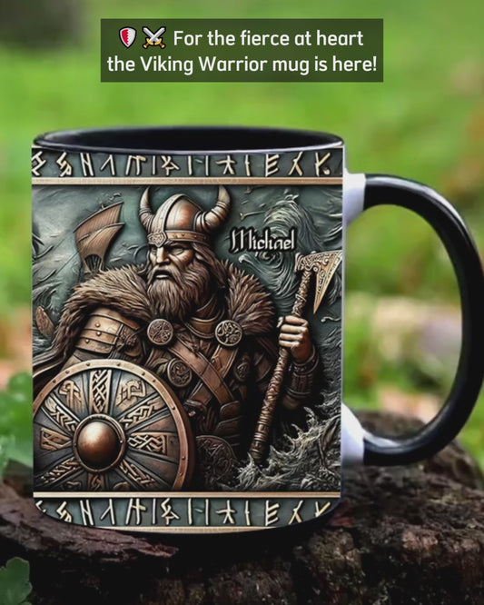 Mug personnalisé Viking Warrior - À l'effigie d'un guerrier viking