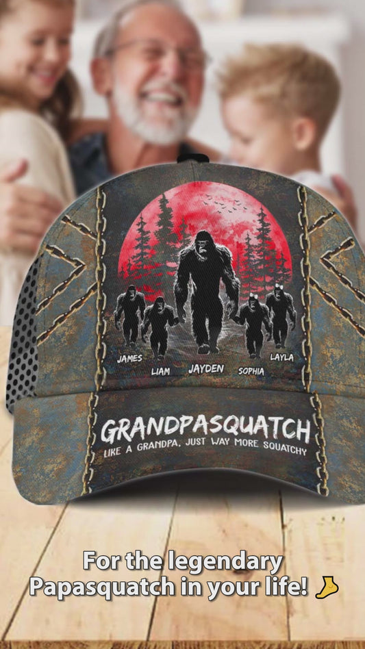 Grandpasquatch - Casquette classique personnalisée pour papa