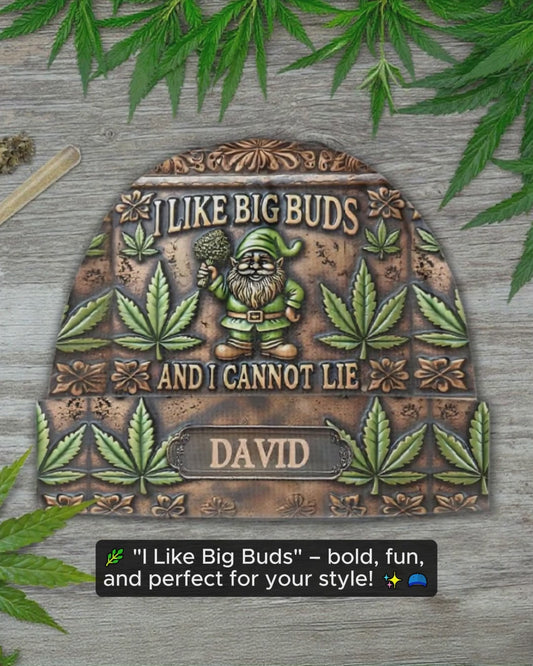 J'aime les grosses têtes - Bonnet personnalisé sur le thème du cannabis