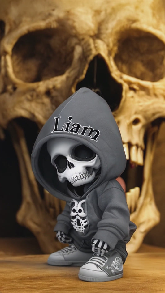 Crâne stylé - Plaque acrylique personnalisée en forme de crâne