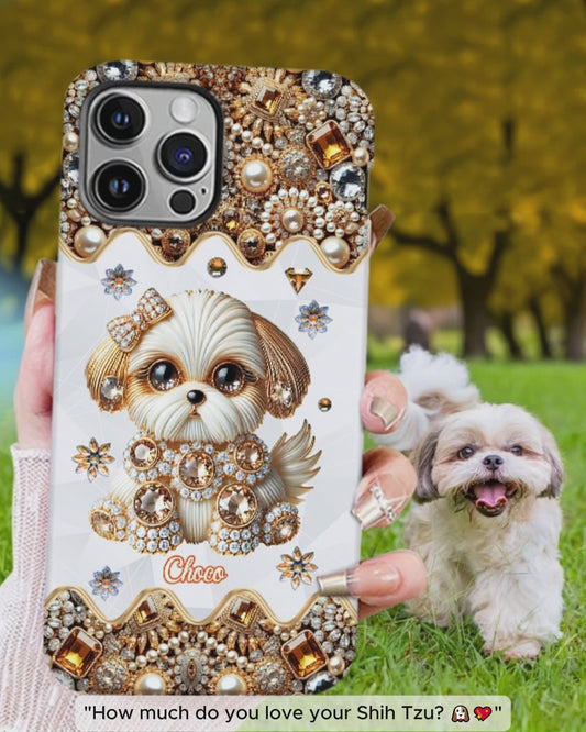 Coque de téléphone personnalisée avec motif Shih Tzu - J'adore Shih Tzu